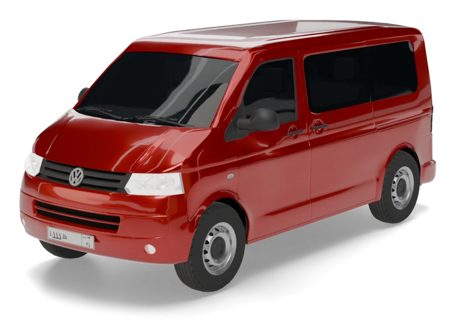 Volkswagen Caravelle — красный